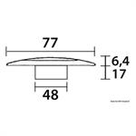 PLAFONIERA ABS 6 LED 12/24V 1,2W BIANCO CALDO