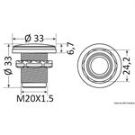 LUCE 1 LED 12V 0,2W BIANCO - ESTERNO MM.31,6 INCASSO MM.20