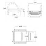 SCALETTA C/MANIGLIE MOD.26 GRADINI 3 INOX/LEGNO CM.26×77H