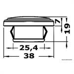 LUCE TONDA TILLY 6 LED BLU 12/24V 0,5W MM.38 DA INCASSO