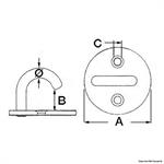 GANCIO INOX MM.5 CON BASE TONDA MM.30