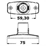 FANALE 360° LED 12V C/BASE INOX