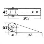 MUSONE DI PRUA INOX MM.205×45×53H