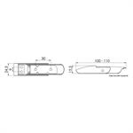 CHIUSURA A LEVA INOX CARENATA MM.100/110