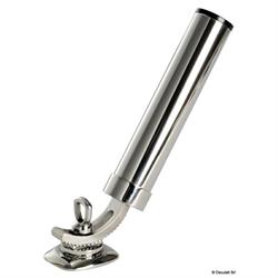 PORTACANNA SU BASE INOX FORO MM.40 H325MM BASE 82×72MM