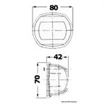 FANALE SPHERA NERO - VERDE 112,5° - MM.80×70×42